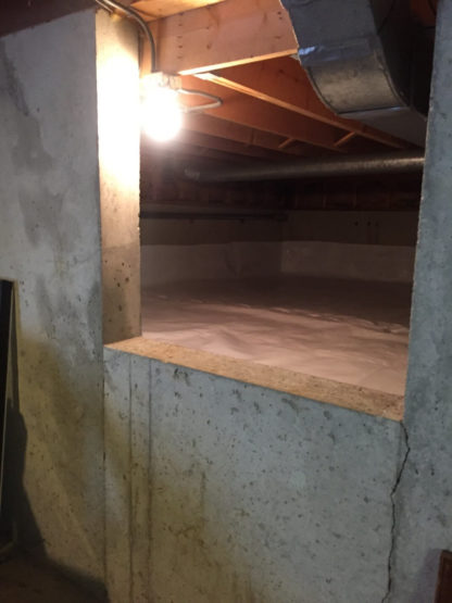 after picture of crawl space encapsulation
